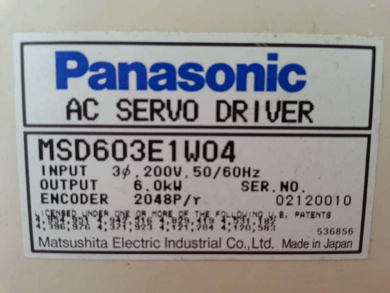 Panasonic Msd E W Ac Servo Driver Plc Dcs